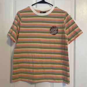 Santa Cruz Poppy Yellow Stripe T-Shirt